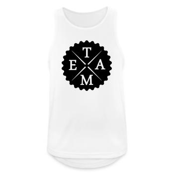 Team - Männer Tank Top atmungsaktiv - Weiß - Vorne - Nick (188cm)