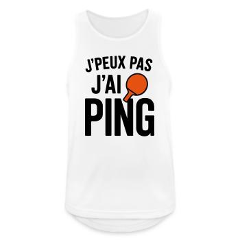 Ich kann nicht, ich ping. - Männer Tank Top atmungsaktiv - Weiß - Vorne - Nick (188cm)