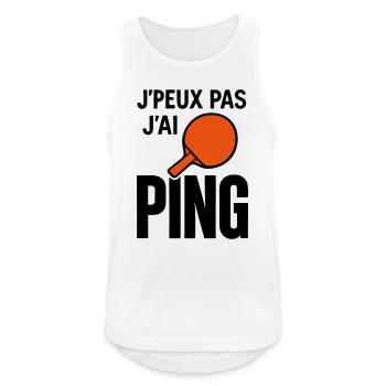 Ich kann nicht, ich ping. - Männer Tank Top atmungsaktiv - Weiß - Vorne - Nick (188cm)