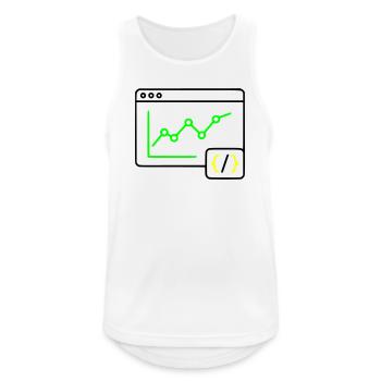 Web Analyse Chart Coding Browser Vektor - Männer Tank Top atmungsaktiv - Weiß - Vorne - Nick (188cm)