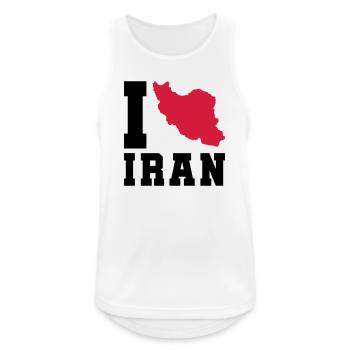 I Love Iran - Men's Breathable Tank Top - white - Front - Nick (188cm)