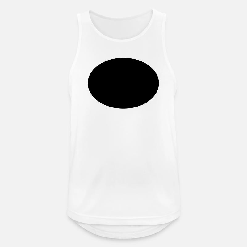 Ellipse oder Oval - Männer Tank Top atmungsaktiv - Weiß