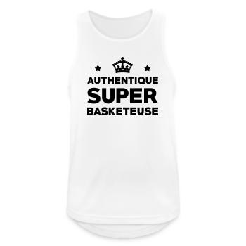 Authentique Super Basketeuse - Débardeur respirant Homme - blanc - Devant - Nick (188cm)