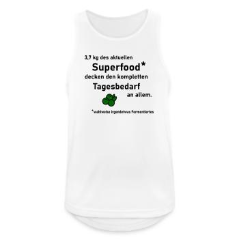 Daily Requirement Superfood - Men's Breathable Tank Top - white - Front - Nick (188cm)
