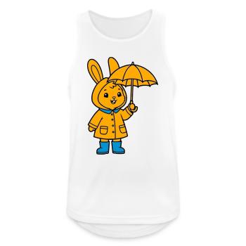 Cute Bunny Raincoat Umbrella - Men's Breathable Tank Top - white - Front - Nick (188cm)