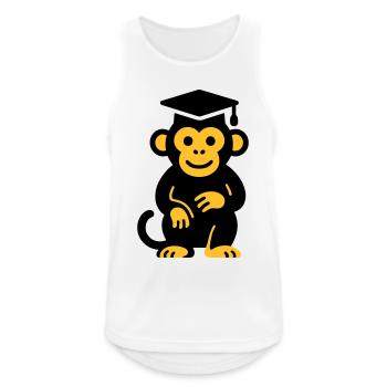 T-shirt Icône du Singe de Graduation - Débardeur respirant Homme - blanc - Devant - Nick (188cm)