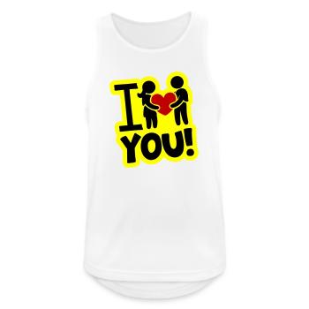 I love you proof of love - Men's Breathable Tank Top - white - Front - Nick (188cm)