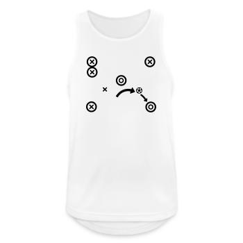 Stratégie des entraîneurs tactiques de football - Débardeur respirant Homme - blanc - Devant - Nick (188cm)
