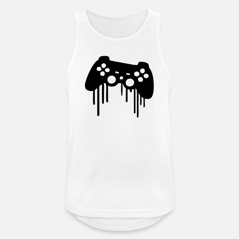 Gaming Controller - Men's Breathable Tank Top - white
