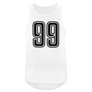 99 - Männer Tank Top atmungsaktiv - Weiß - Vorne - Nick (188cm)