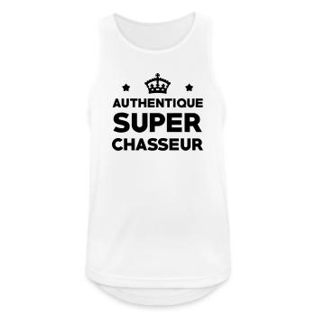 authentique super chasseur - Débardeur respirant Homme - blanc - Devant - Nick (188cm)