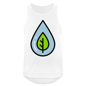 Water Drop Leaf Eco - Men's Breathable Tank Top - white - Front - Nick (188cm)