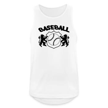 Baseball Logo - Männer Tank Top atmungsaktiv - Weiß - Vorne - Nick (188cm)