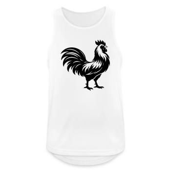 Hahn Silhouette - Männer Tank Top atmungsaktiv - Weiß - Vorne - Nick (188cm)