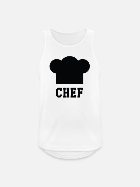 Chef Toque - Kitchen - Cook - Men's Breathable Tank Top - white