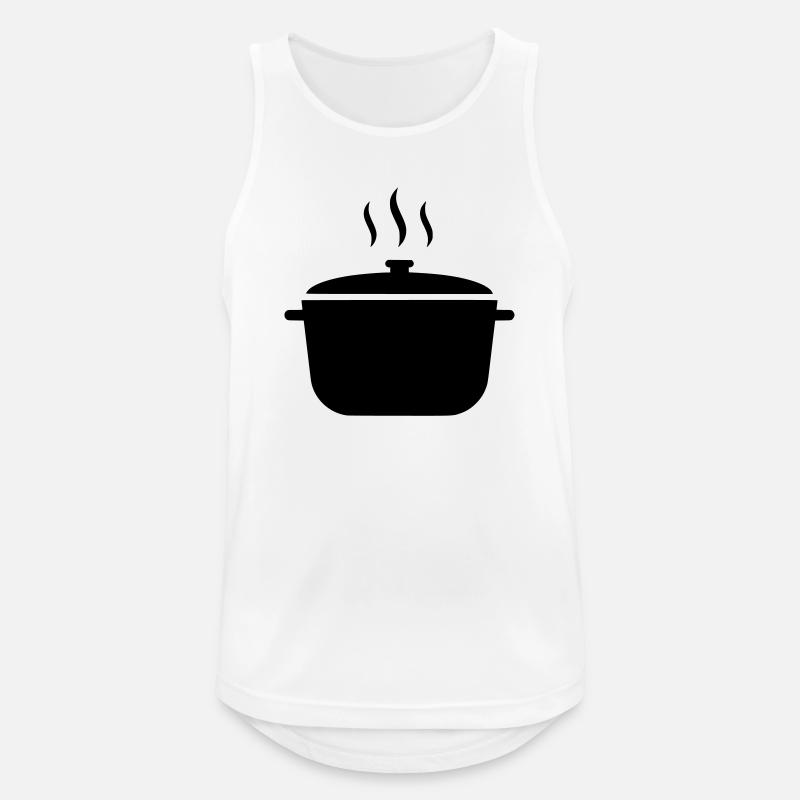 Kochtopf Suppe Dampf Icon - Männer Tank Top atmungsaktiv - Weiß