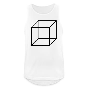 Cube Square - Men's Breathable Tank Top - white - Front - Nick (188cm)