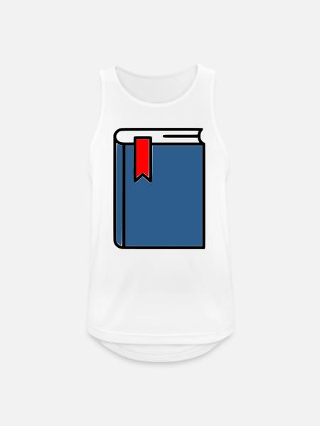 Dickes Buch Bibel Notizbuch - Männer Tank Top atmungsaktiv - Weiß
