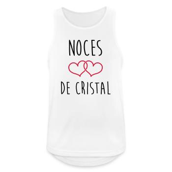 Crystal Wedding 15 Years of Marriage - Men's Breathable Tank Top - white - Front - Nick (188cm)