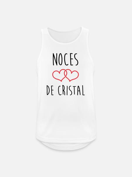 Crystal Wedding 15 Years of Marriage - Men's Breathable Tank Top - white