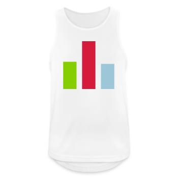 Bar Chart Statistics - Men's Breathable Tank Top - white - Front - Nick (188cm)
