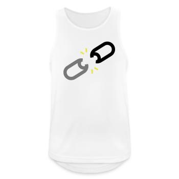 Gesprengte Kette Freiheit - Männer Tank Top atmungsaktiv - Weiß - Vorne - Nick (188cm)