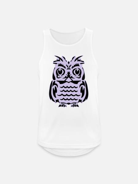 Purple Owl Silhouette - Men's Breathable Tank Top - white