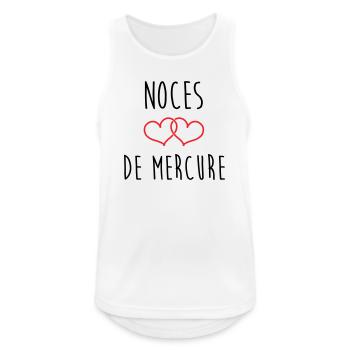 Mercury wedding anniversary, 38 years of marriage - Men's Breathable Tank Top - white - Front - Nick (188cm)