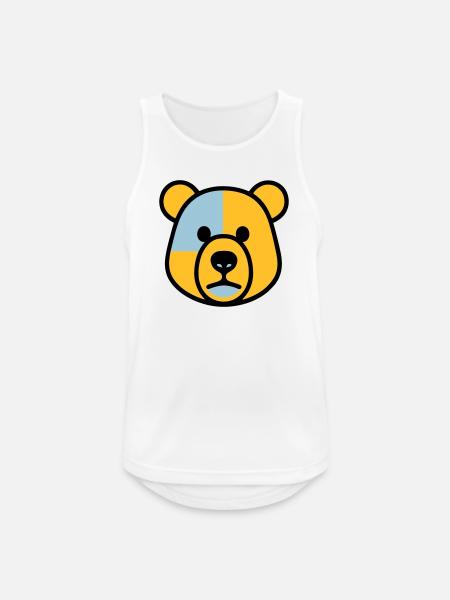 Cute Bear - Men's Breathable Tank Top - white