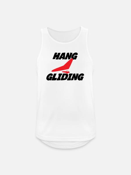 Hang Gliding Centered Wing Badge - Men's Breathable Tank Top - white