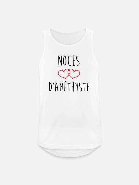 Amethyst-Hochzeit 48 Jahre Ehe - Männer Tank Top atmungsaktiv - Weiß