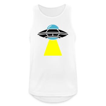 UFO Alien Raumschiff Licht - Männer Tank Top atmungsaktiv - Weiß - Vorne - Nick (188cm)