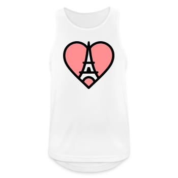 Pink Heart Eiffelturm Romantische Liebes-Paname 75 - Männer Tank Top atmungsaktiv - Weiß - Vorne - Nick (188cm)
