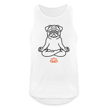 Livre de coloriage zen Pug Dog - Débardeur respirant Homme - blanc - Devant - Nick (188cm)
