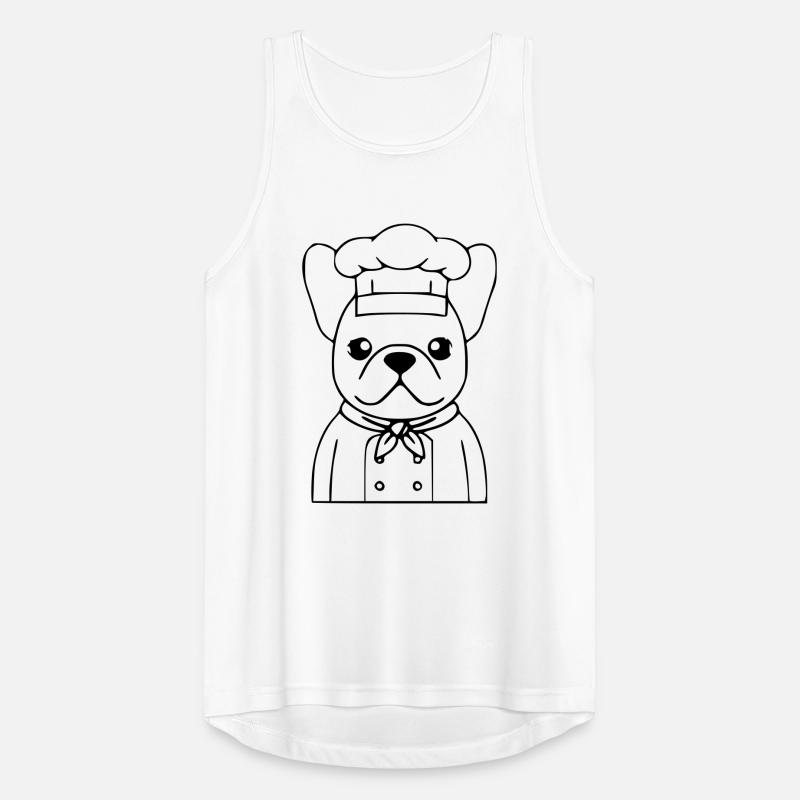 Frenchie Chef Baker Outline Men's Breathable Tank Top