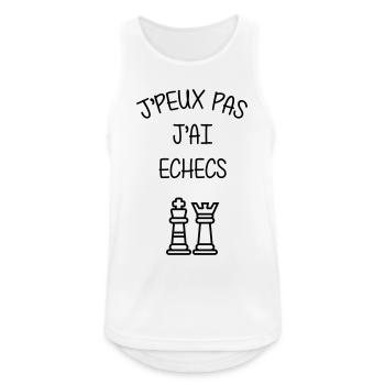 Ich kann keinen Schach-Humor-Club haben - Männer Tank Top atmungsaktiv - Weiß - Vorne - Nick (188cm)