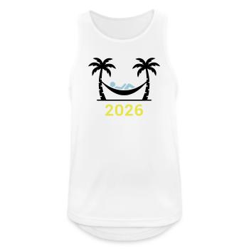 Hammock Palm Trees 2026 - Men's Breathable Tank Top - white - Front - Nick (188cm)