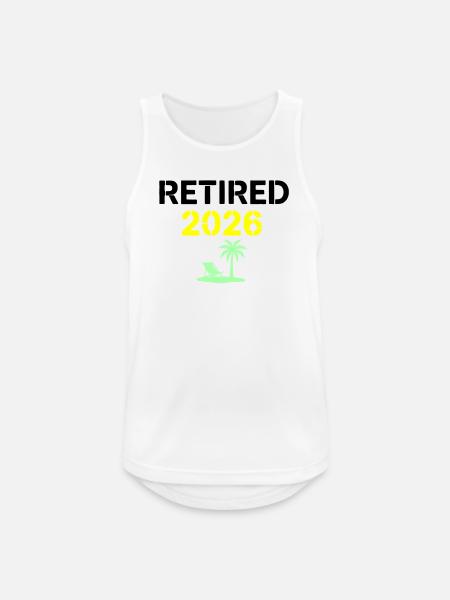 Retired 2026 Pension Palm - Men's Breathable Tank Top - white