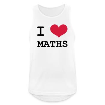 I Love Maths: Passion Mathematics T-Shirt - Männer Tank Top atmungsaktiv - Weiß - Vorne - Nick (188cm)