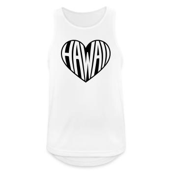 Hawaii, Hawaii in the Heart of Typo - Men's Breathable Tank Top - white - Front - Nick (188cm)