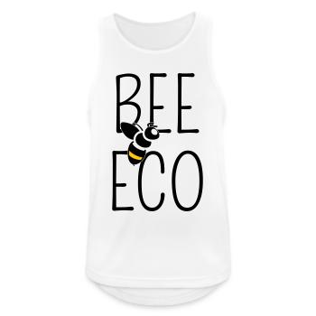 Bee engagiert sich für einen organischen Übergang - Männer Tank Top atmungsaktiv - Weiß - Vorne - Nick (188cm)