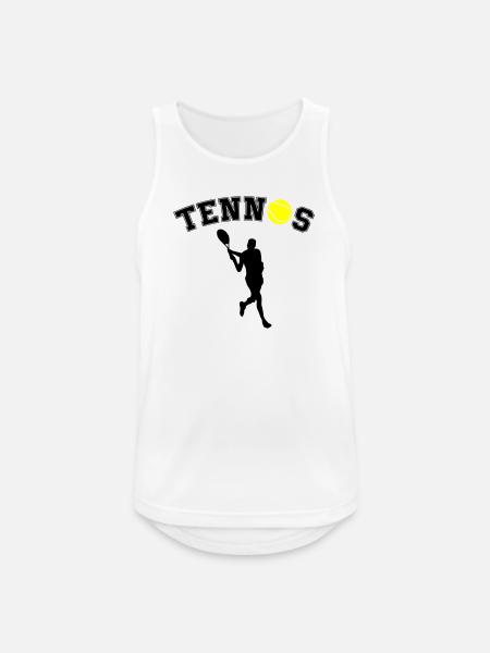 Tennis Ball Night Silhouette - Men's Breathable Tank Top - white