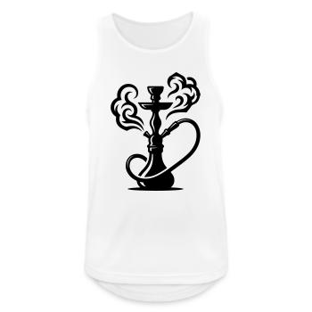 Shisha - Männer Tank Top atmungsaktiv - Weiß - Vorne - Nick (188cm)