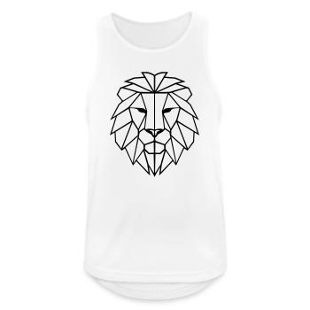 Löwe Polygon - Männer Tank Top atmungsaktiv - Weiß - Vorne - Nick (188cm)