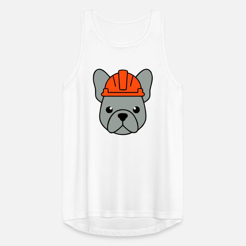 Frenchie Construction Worker Helmet Head Men's Breathable Tank Top