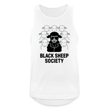 Société du Mouton Noir Schwarze Schafgesellschaft - Männer Tank Top atmungsaktiv - Weiß - Vorne - Nick (188cm)