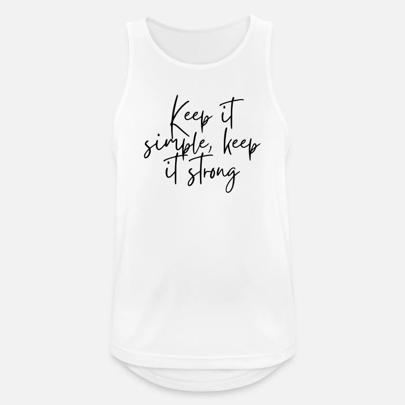 Keep it simple keep it strong - Men's Breathable Tank Top - white