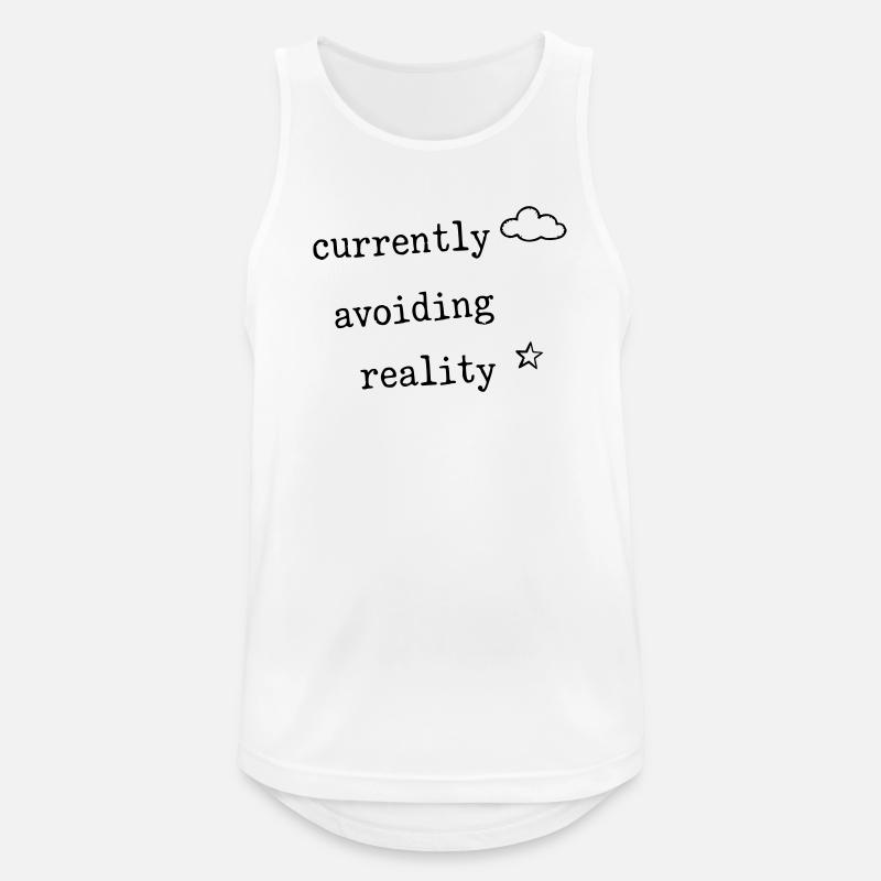 Currently Avoiding Reality Funny Shirt - Men's Breathable Tank Top - white