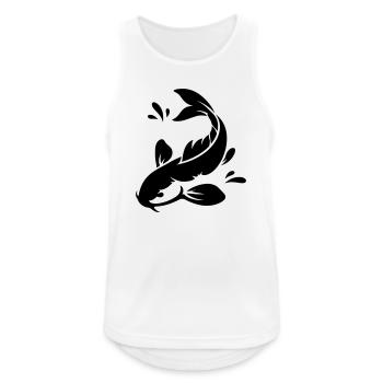 Koi - Männer Tank Top atmungsaktiv - Weiß - Vorne - Nick (188cm)