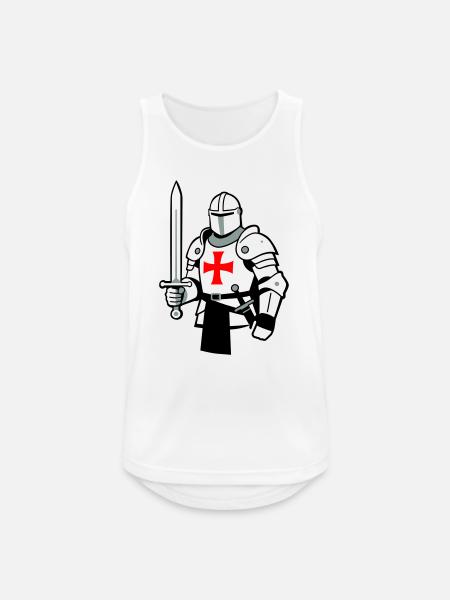 Ritter - Männer Tank Top atmungsaktiv - Weiß